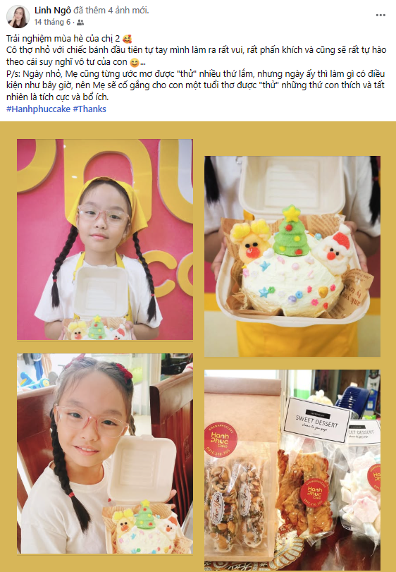 Khách tự đăng bài khen Hanh Phuc Cake