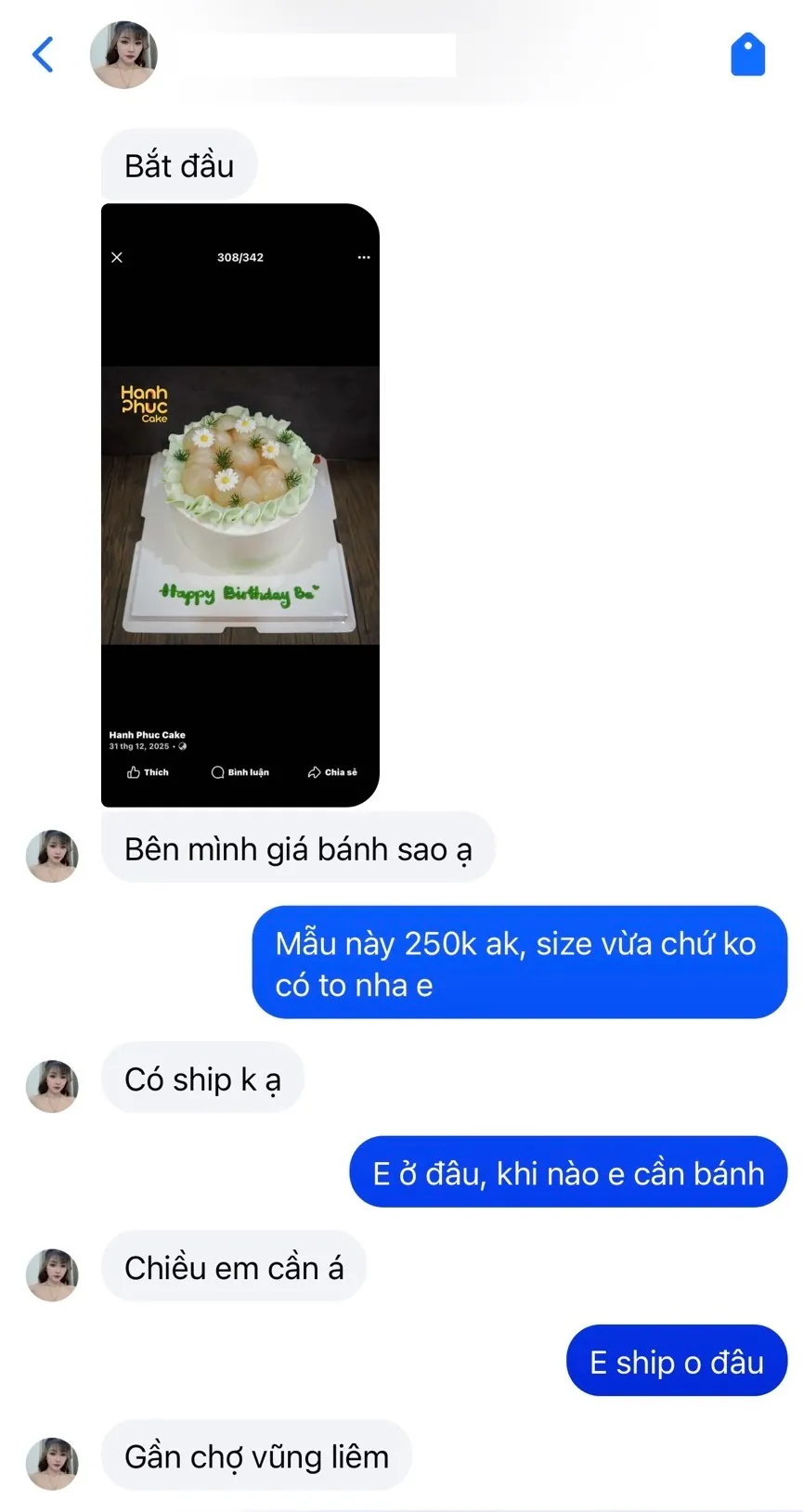 Khách lạ chủ động nhắn đặt bánh — tin nhắn thật (4)