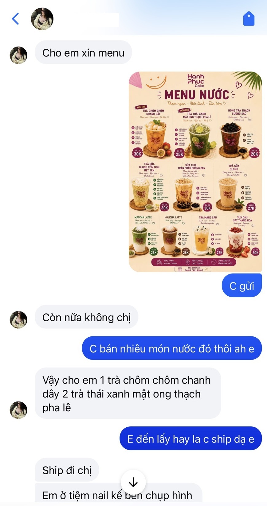 Khách lạ chủ động nhắn đặt nước — tin nhắn thật (3)